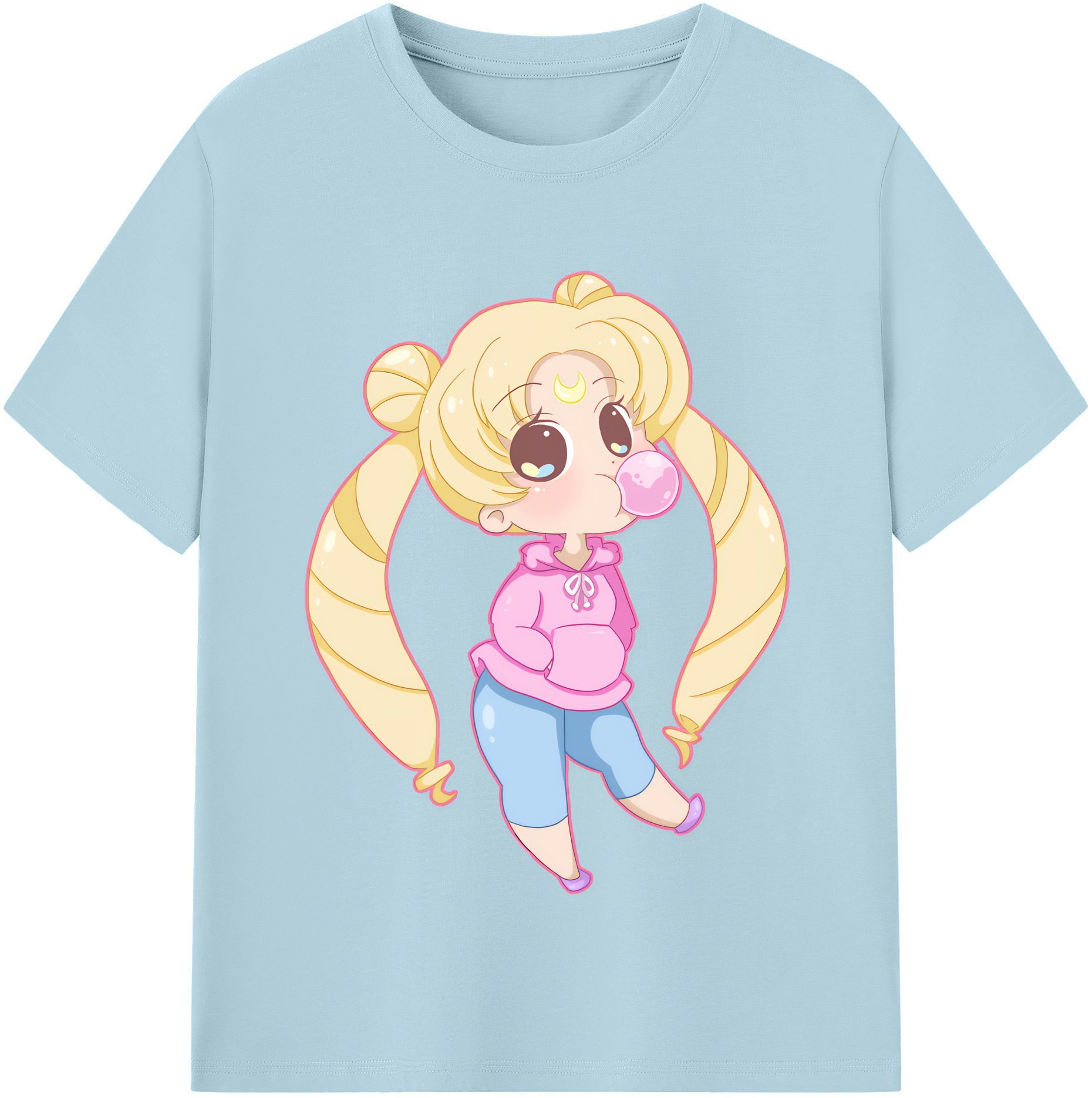 （画像用） 美少女戦士セーラームーン 愛野 美奈子 あいの みなこ Sailor Moon Aino Minako 綿100％半袖Tシャツ（フロントプリント）